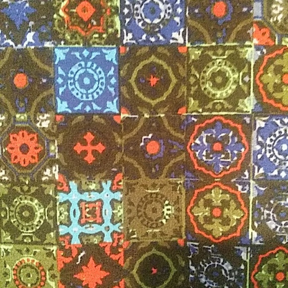 NWT LuLaRoe Julia dress XXS pattern blue green - Picture 4 of 4